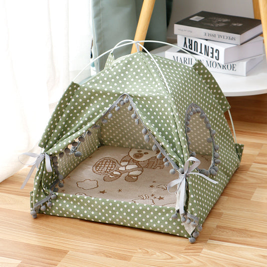 Stylish Enclosed Pet Bed and Cat House Sanctuary