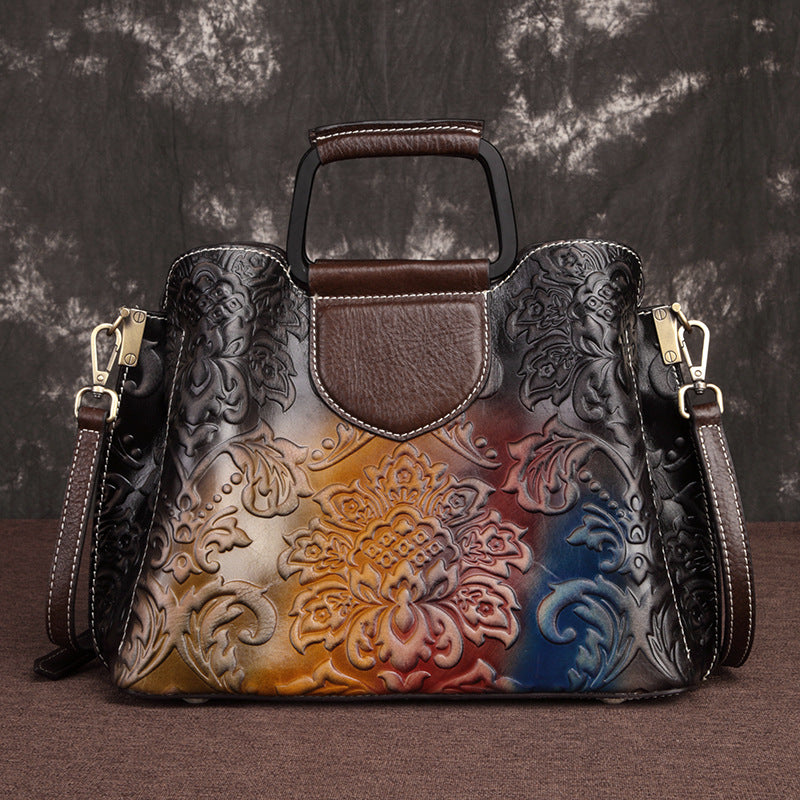 Sleek Cowhide Messenger Bag: Genuine Leather Elegance