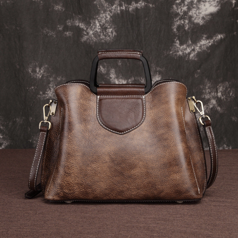Sleek Cowhide Messenger Bag: Genuine Leather Elegance