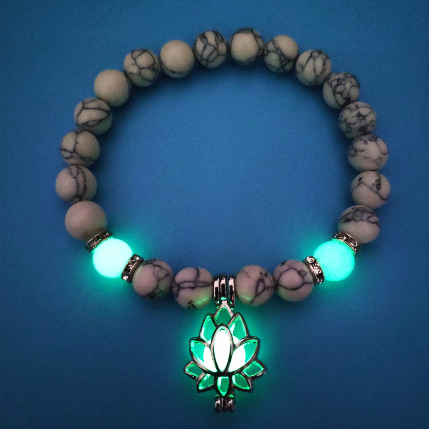 EnlightenLotus Glow  Natural Stone Bracelet