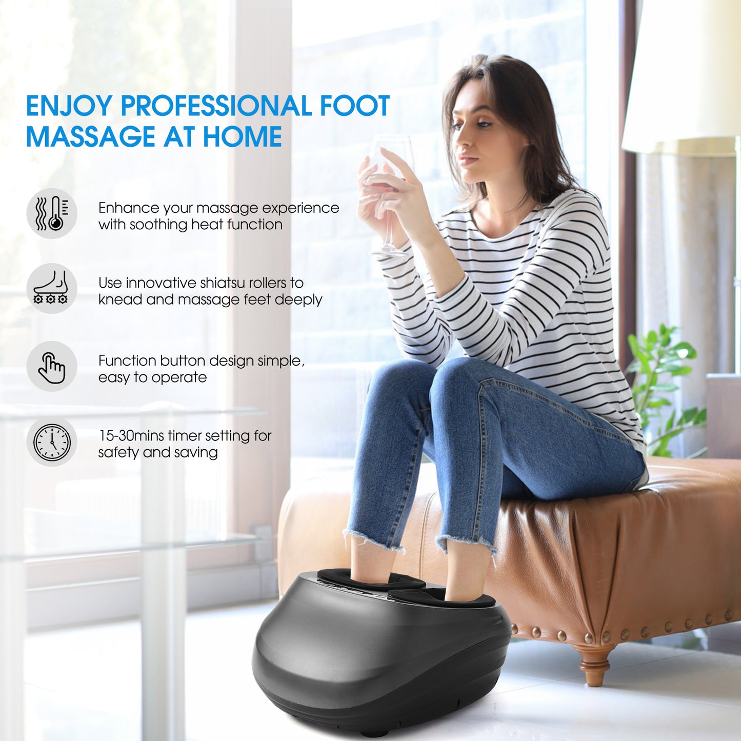 TranquilSole Shiatsu Foot Massager: Heat & Massage Therapy