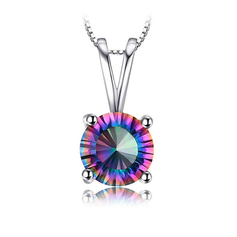 925 Silver rainbow Stone fashion ladies jewelry