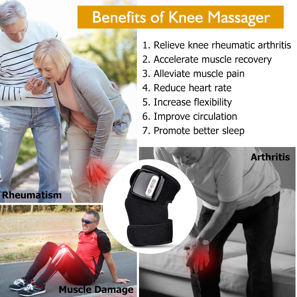 Electric Infrared Heating Knee Massager for Joint Support and Pain Relief