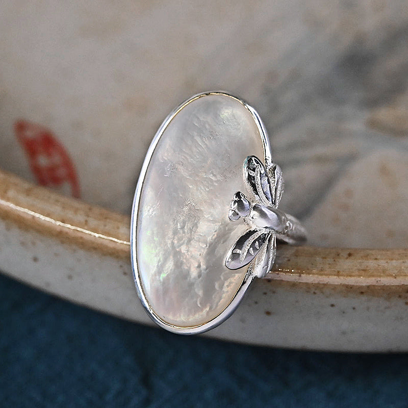 Shellbound Serenity: 925 Sterling Silver Handcrafted Ring