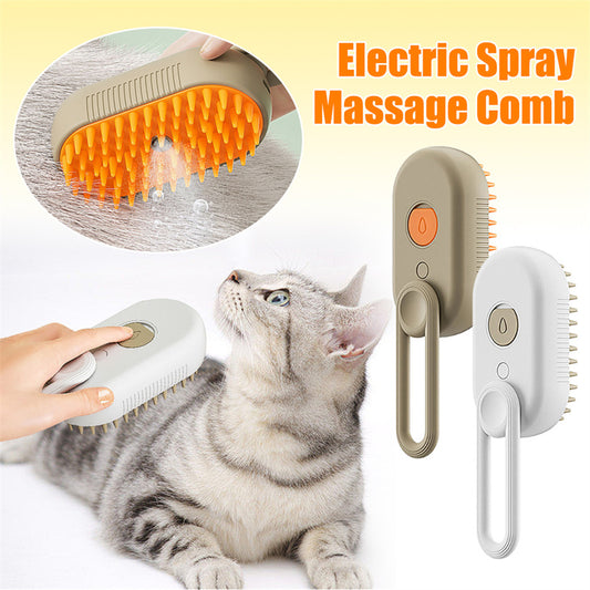 3-in-1 Electric Steam Cat and Dog Brush