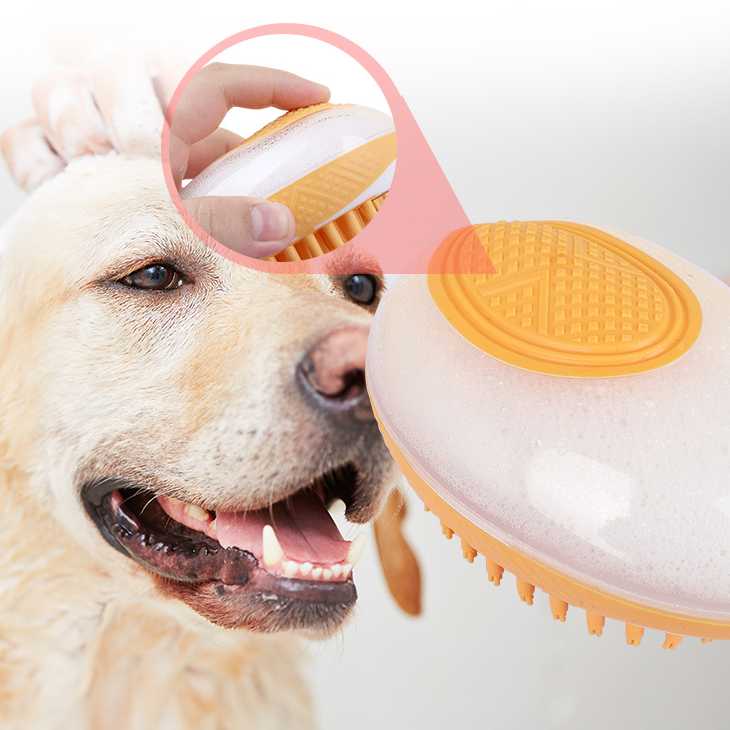 Dog Cat Bath Brush 2-in-1 Pet SPA Massage Comb
