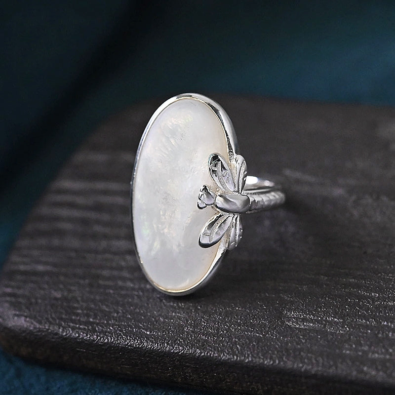 Shellbound Serenity: 925 Sterling Silver Handcrafted Ring
