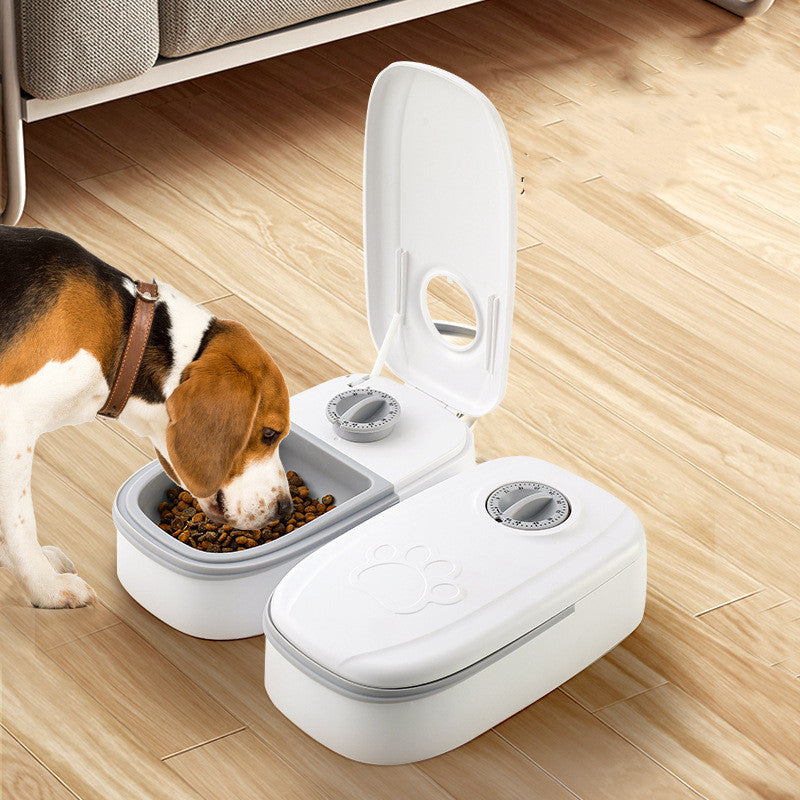 Automatic Pet Feeder Smart Food Dispenser with Timer and Stainless Steel Bowl for Cats and Dogs